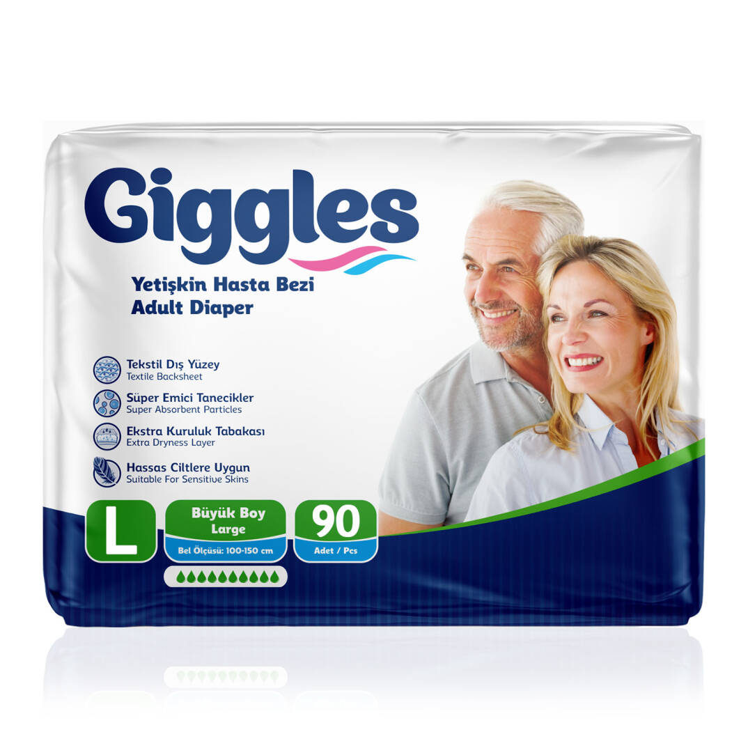Giggles Belbantlı Hasta Bezi L-Large Beden 90 Adet - 1