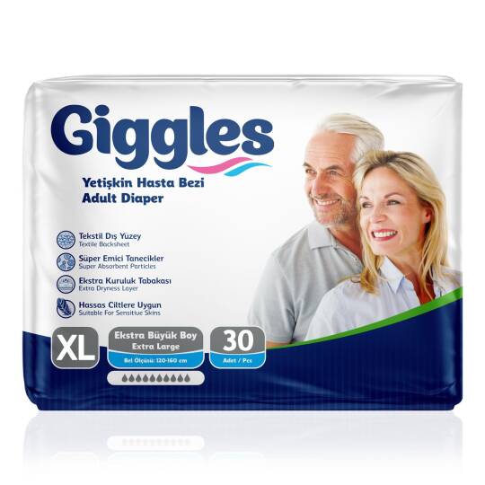 Giggles Belbantlı Hasta Bezi XL-Extra Large Beden 30 Adet