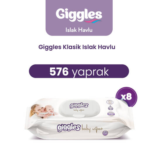 Giggles Islak Havlu Klasik 576 Adet