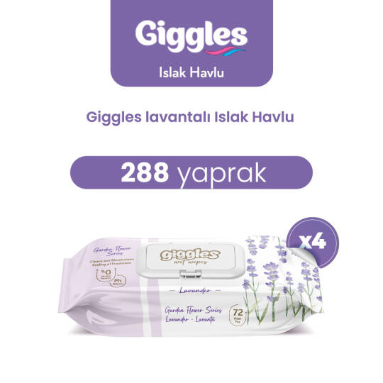 Giggles Islak Havlu Lavanta 288 Adet