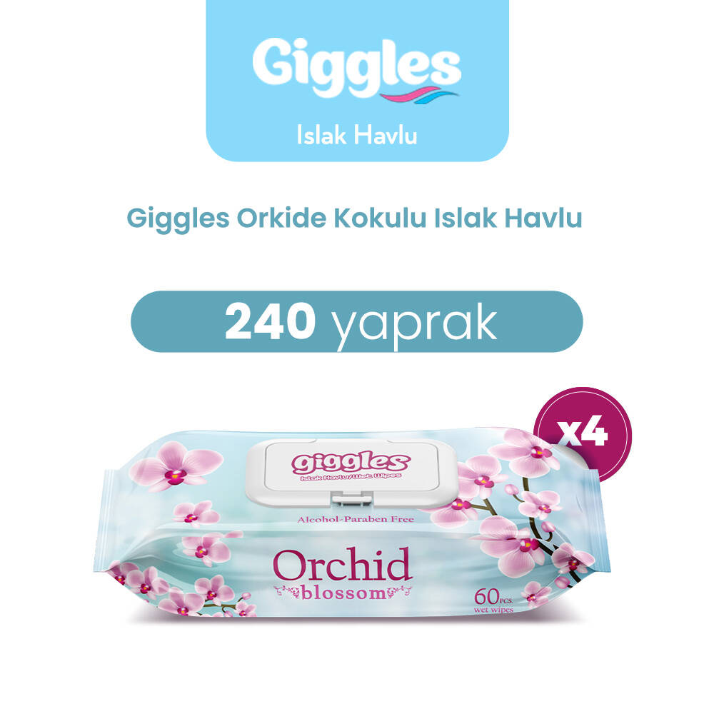 Giggles Islak Havlu Orkide 240 Adet - 1