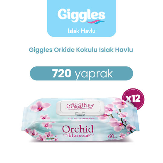 Giggles Islak Havlu Orkide 720 Adet