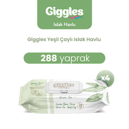Giggles Islak Havlu Yeşil Çay 288 Adet
