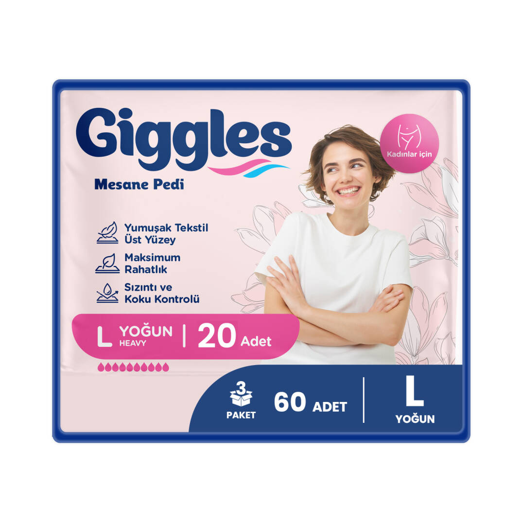 Giggles Kadın Mesane Pedi L-Large Beden 60 Adet - 1