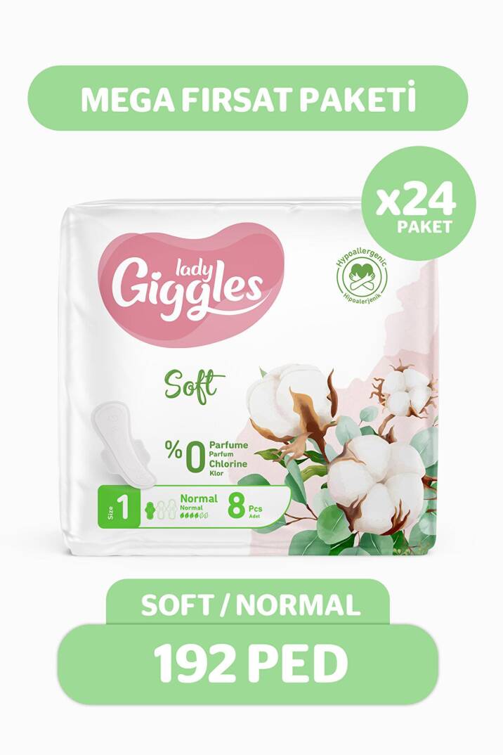 Giggles Lady Soft Normal Hijyenik Ped 192 Adet - 1