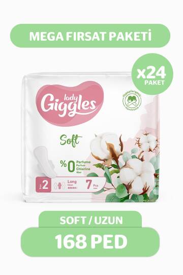 Giggles Lady Soft Uzun Hijyenik Ped 168 Adet
