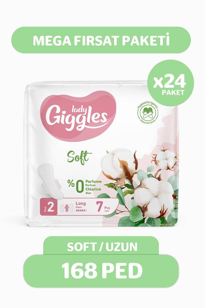 Giggles Lady Soft Uzun Hijyenik Ped 168 Adet - 1