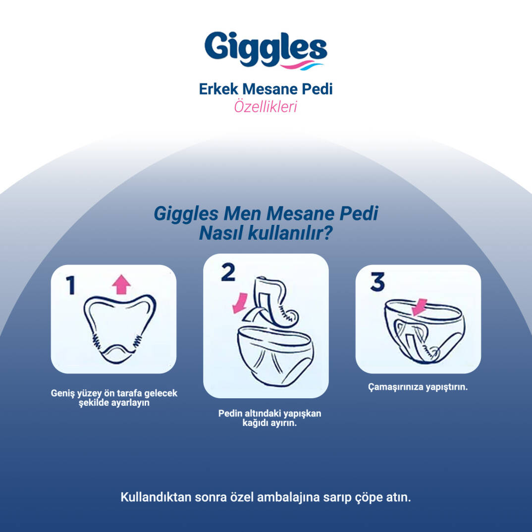 Giggles Mesane Pedi Erkek M-Medium Beden 120 Adet - 3