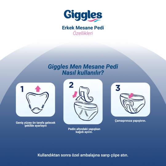 Giggles Mesane Pedi Erkek M-Medium Beden 20 Adet - 2