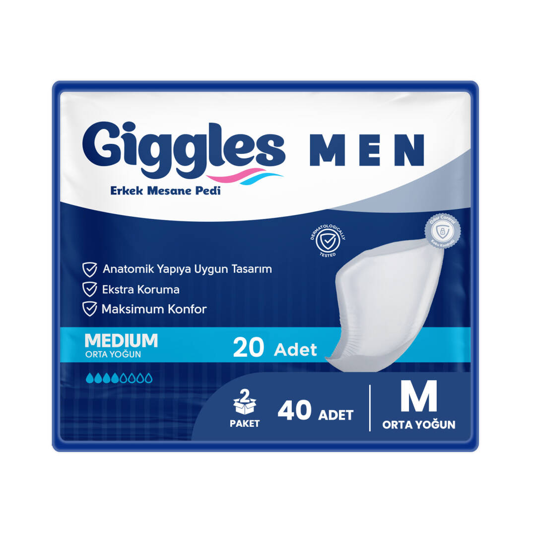 Giggles Mesane Pedi Erkek M-Medium Beden 40 Adet - 1