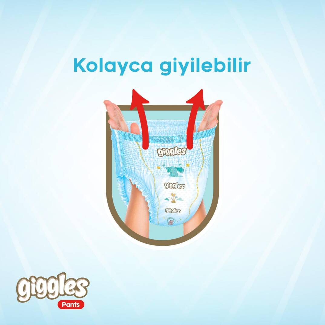 Giggles Pants Külotlu Bebek Bezi 7 Numara XX Extra Large Aylık Paket - 48 Adet - 4