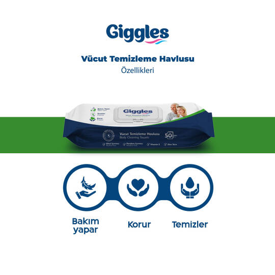 Giggles Perine ve Vücut Temizleme Havlusu 600 Adet - 2