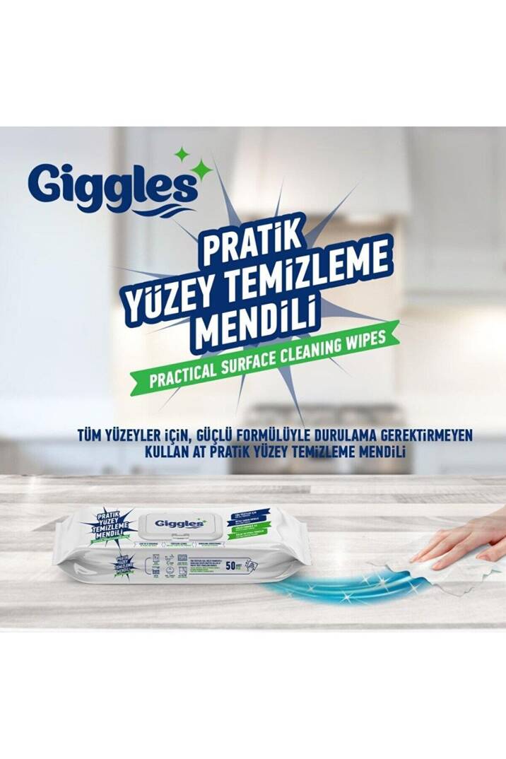 Giggles Pratik Yüzey Temizleme Havlusu 100 Adet - 1