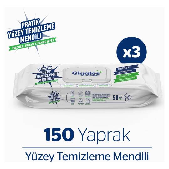 Giggles Pratik Yüzey Temizleme Havlusu 150 Adet