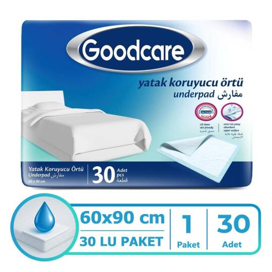 Goodcare Yatak Koruyucu Örtü 60x90 Cm 30 Adet