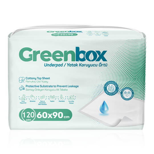 Greenbox Yatak Koruyucu Örtü  60x90 Cm 120 Adet