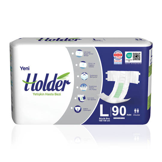 Holder Belbantlı Hasta Bezi L-Large Beden 90 Adet