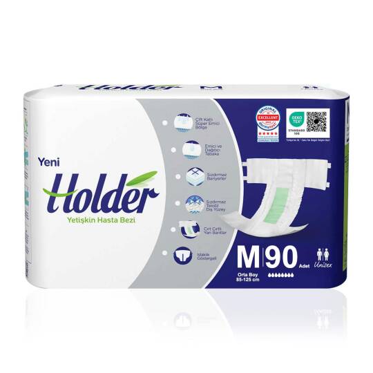 Holder Belbantlı Hasta Bezi M-Medium Beden 90 Adet