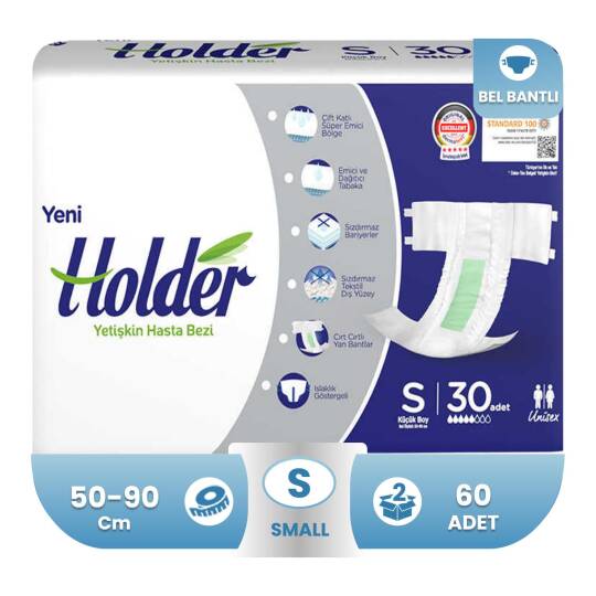 Holder Belbantlı Hasta Bezi S-Small Beden 60 Adet
