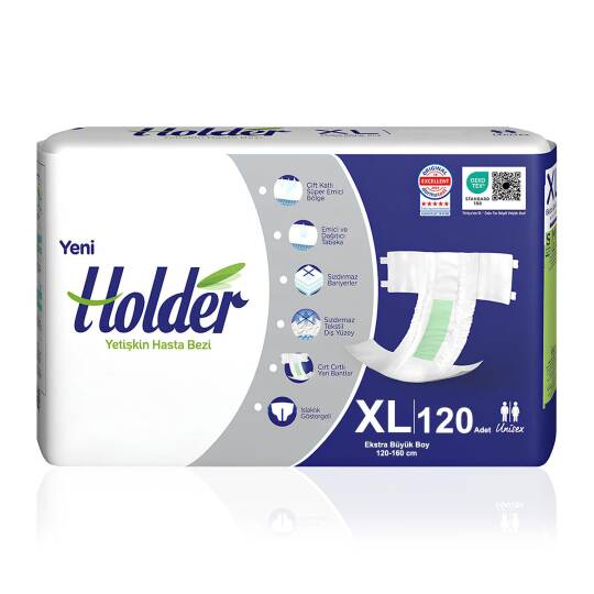 Holder Belbantlı Hasta Bezi XL-Extra Large Beden 120 Adet