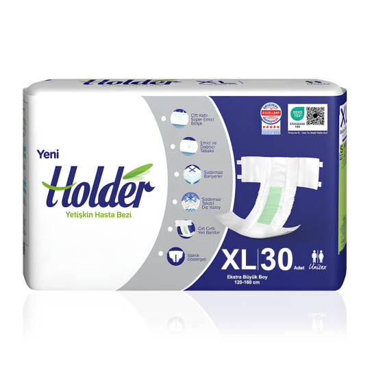 Holder Belbantlı Hasta Bezi XL-Extra Large Beden 30 Adet