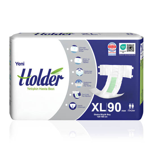 Holder Belbantlı Hasta Bezi XL-Extra Large Beden 90 Adet