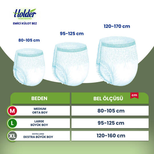 Holder Emici Külot XL-Extra Large Beden 30 Adet - 2
