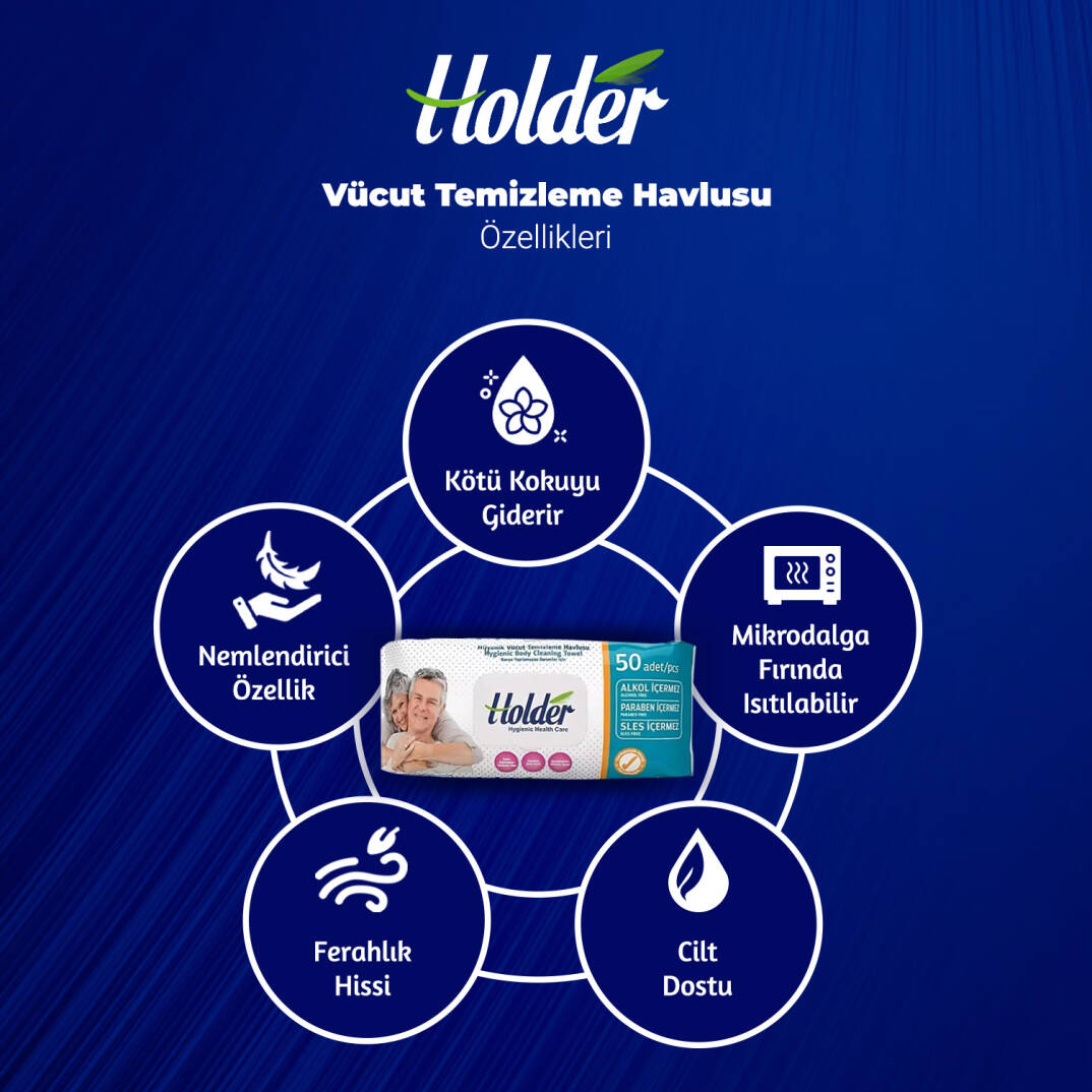 Holder Vücut Temizleme Havlusu 150 Adet - 2