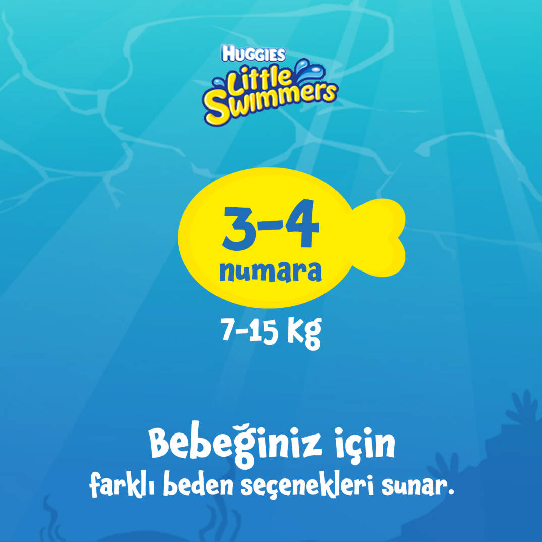 Huggies Little Swimmers 3-4 Numara 7-15 kg 24lü Mayo Bez - 2