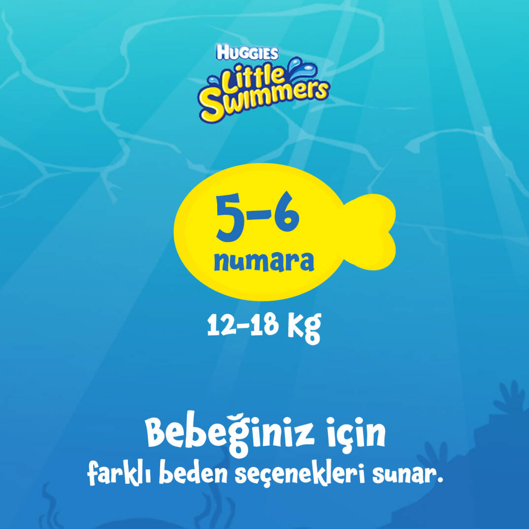 Huggies Little Swimmers 5-6 Numara 12-18 kg 11li Mayo Bez - 2