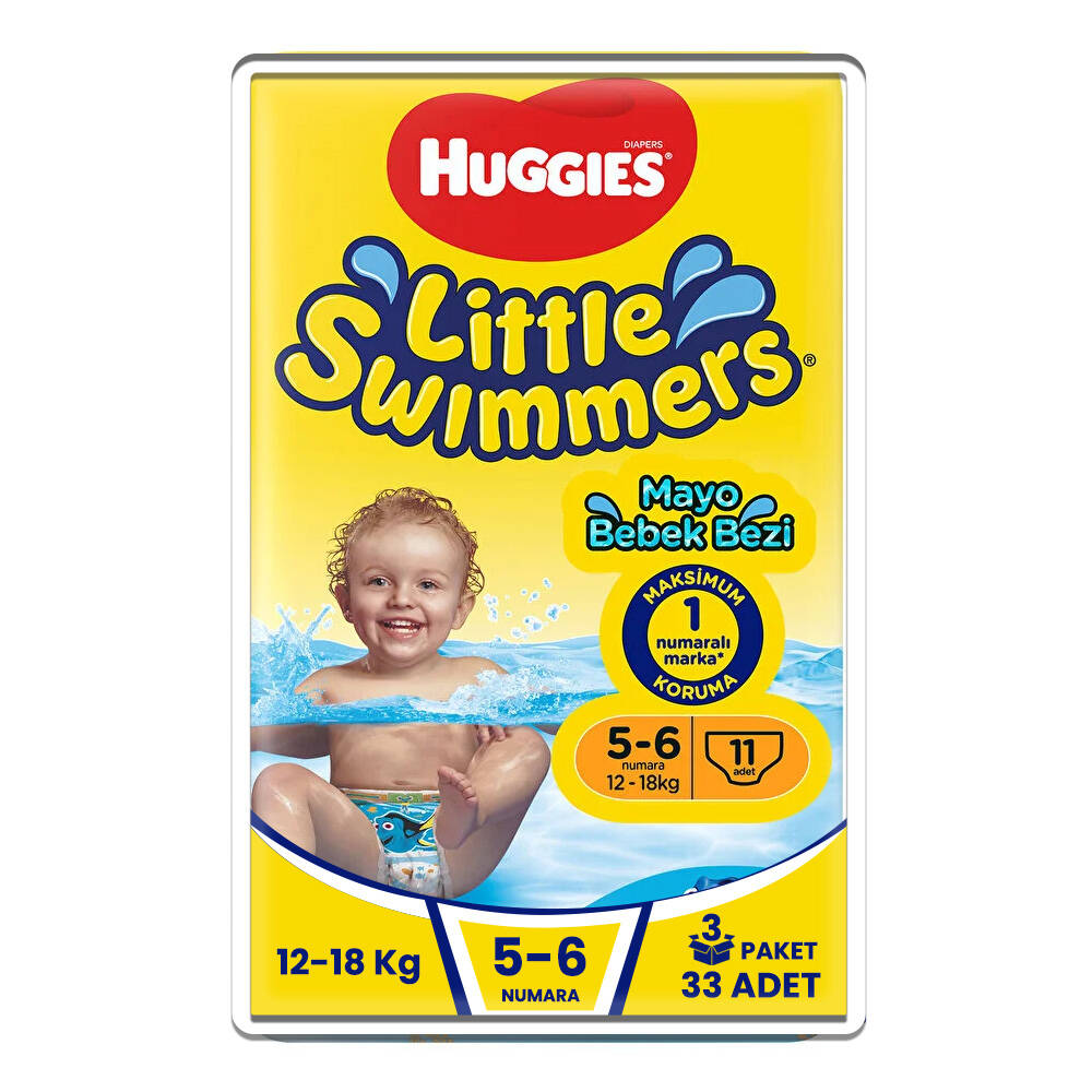 Huggies Little Swimmers 5-6 Numara 12-18 kg 33lü Mayo Bez - 1