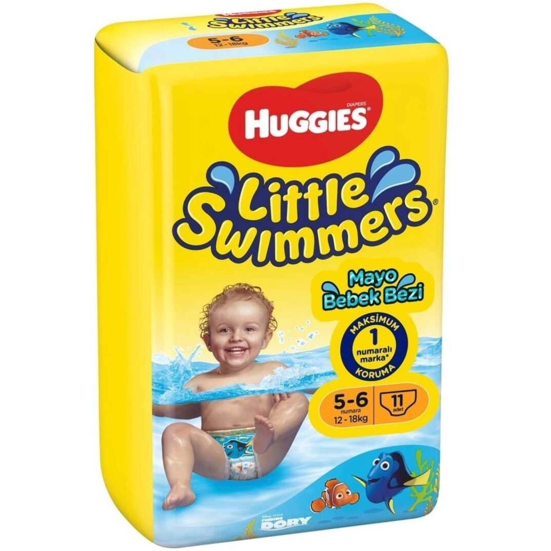 Huggies Little Swimmers 5-6 Numara 12-18 kg 55'li Mayo Bez - 1