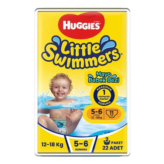 Huggies Little Swimmers 5-6 Numara 12-18 kg 22'li Mayo Bez