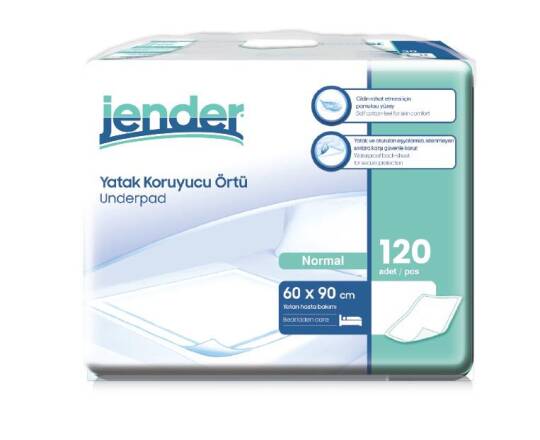 Jender Yatak Koruyucu Örtü 60×90 Cm 120 Adet
