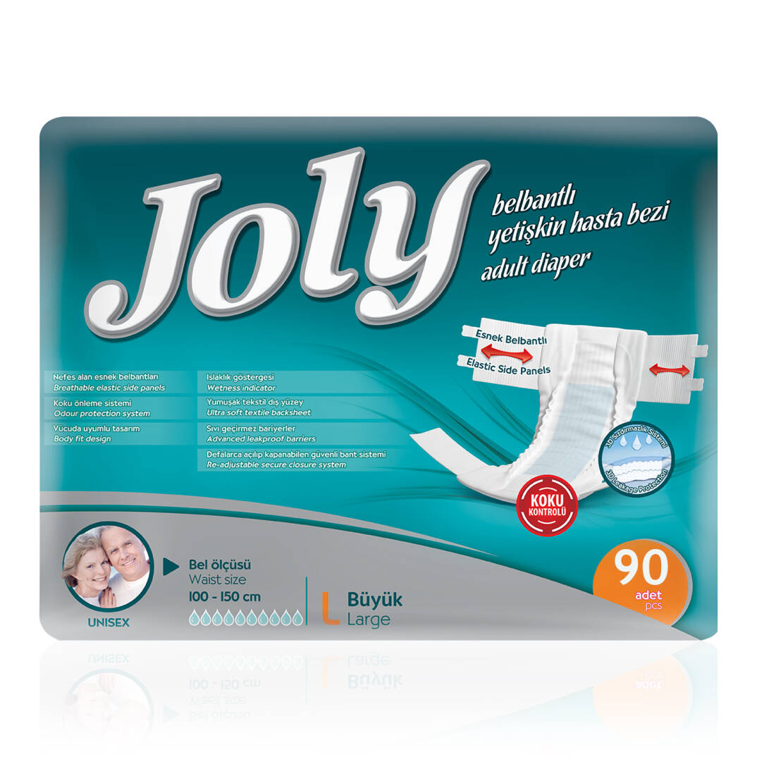 Joly  Belbantlı Hasta Bezi L-Large Beden 90 Adet - 1