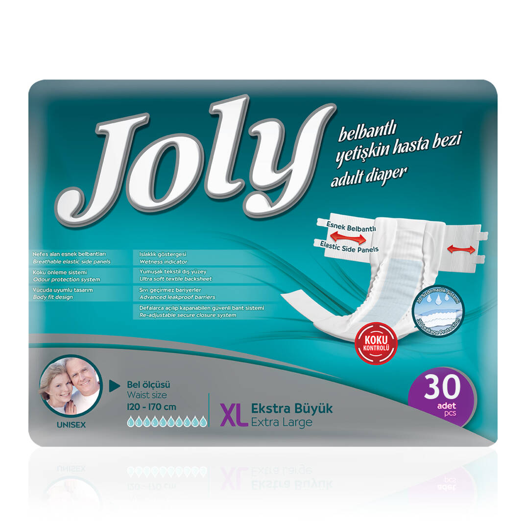 Joly  Belbantlı Hasta Bezi XL-Extra Large Beden 30 Adet - 1