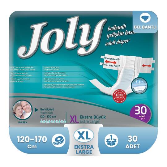 Joly  Belbantlı Hasta Bezi XL-Extra Large Beden 30 Adet