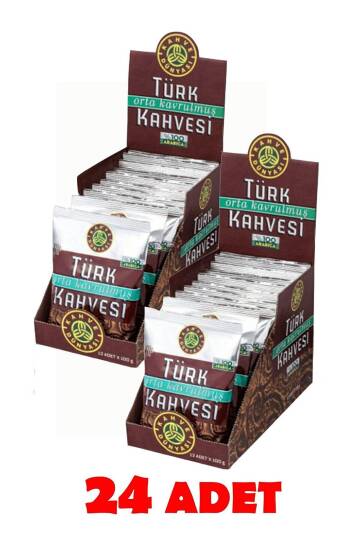 Kahve Dünyası Türk Kahvesi Orta Kavrulmuş 100 Gr 24 Adet