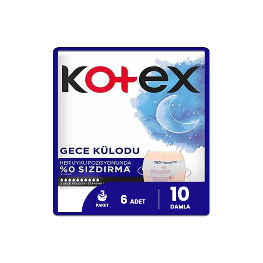 Kotex Regl Gece Külodu 6 Adet