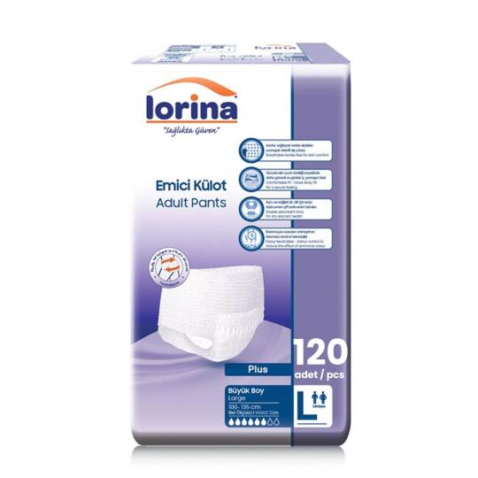 Lorina Emici Külot L-Large Beden 120 Adet