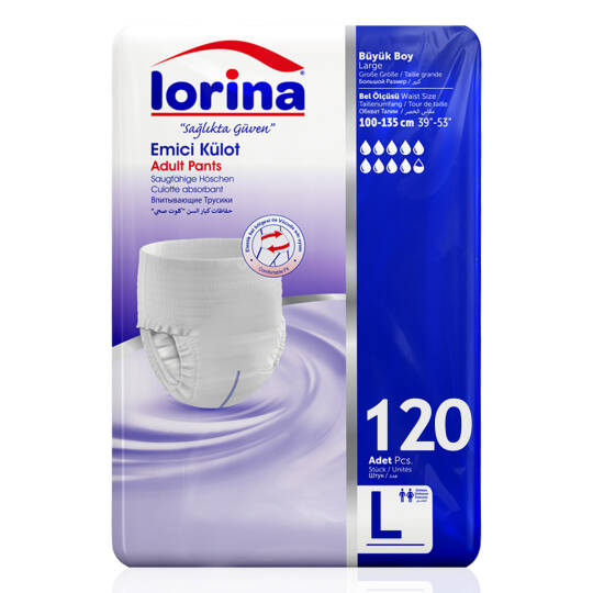 Lorina Emici Külot L-Large Beden 120 Adet
