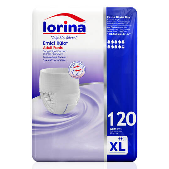 Lorina Emici Külot XL-Extra Large Beden 120 Adet