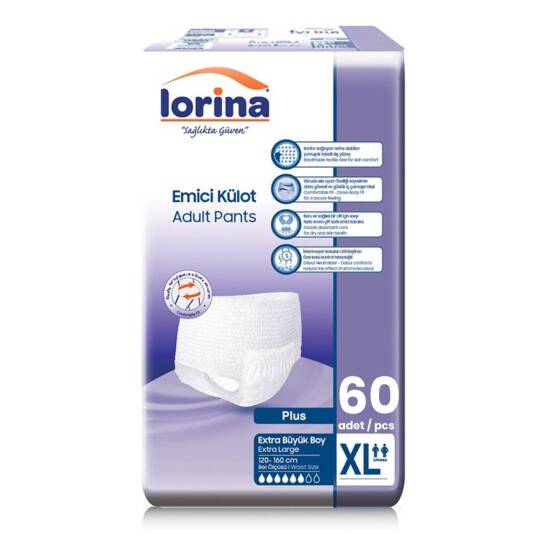 Lorina Emici Külot XL-Extra Large Beden 60 Adet
