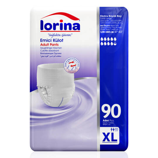 Lorina Emici Külot XL-Extra Large Beden 90 Adet