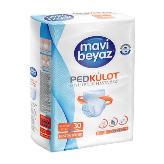 Mavi Beyaz Emici Külot XL-Extra Large Beden 30 Adet