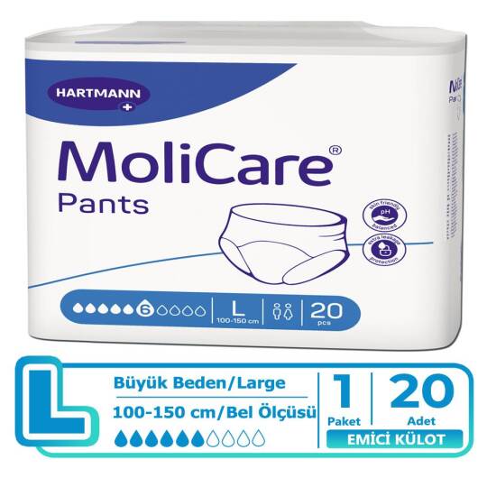 Molicare Emici Külot 6 Damla L-Large Beden 20 Adet