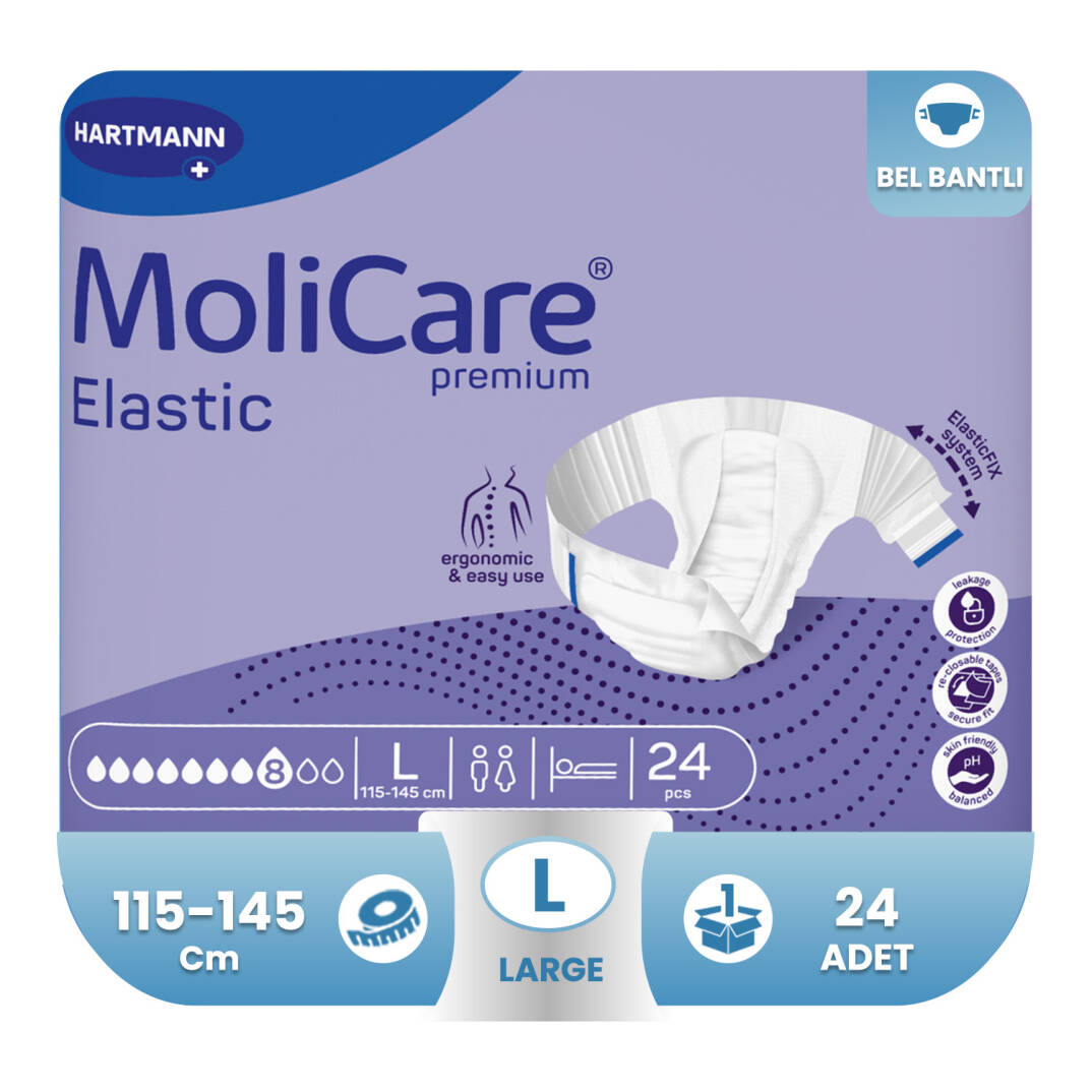 Molicare Premium Elastic 8 Damla L-Large Beden 24 Adet - 1