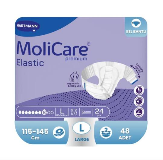 Molicare Premium Elastic 8 Damla L-Large Beden 48 Adet