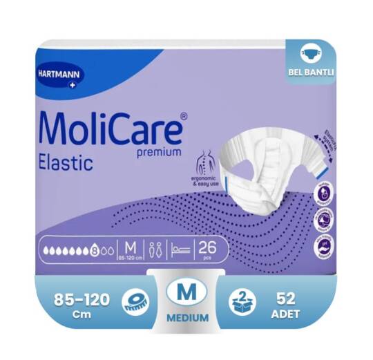 Molicare Premium Elastic 8 Damla M-Medium Beden 52 Adet