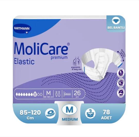 Molicare Premium Elastic 8 Damla M-Medium Beden 78 Adet